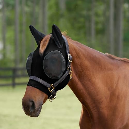 SmartEquine Comfort Horse Fly Mask with SmartCore Technology, Cob Size - size: Cob