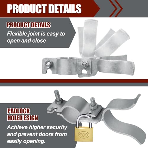 1-3/8" x 1-5/8" Chain Link Gate Latch, Silver - size: 1-3/8" x 1-5/8"