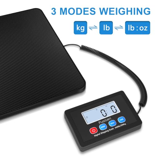 Fuzion Shipping Scale, 440LB x 10g High Accuracy Postal Scale, Hold & Tare - color: Black