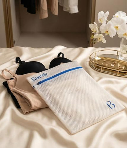 Mesh Laundry Bag for Shapewear, Bras & Delicates 12x16 in Pearl White
