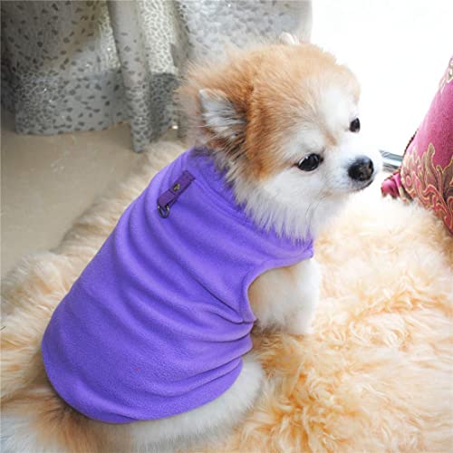 Dog Sweater, Soft Fleece Vest with Leash Ring Pullover Jacket Winter Pet Dog Clothes for Puppy Small Dogs Cats Teddy Chihuahua Yorkshire for Christmas (XS, Purple) | Winter Jacket,Pet Clothing,Dog Clothes,Puppy,For Small Dogs Cats,Teddy,Cat Apparel,Dog Co