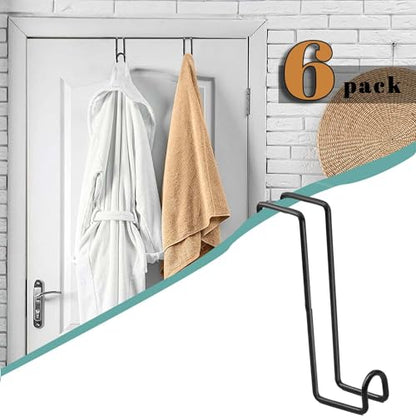 6Pack 8 Inch Tack Hook Heavy Duty Metal Over Rail Tack Hooks Stall Hooks for Hanging Horse Bridles Halters and Buckets
