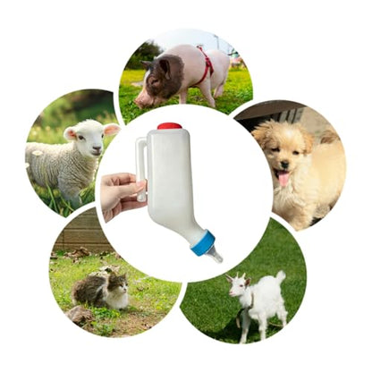 2Pcs 800ml Baby Goat Bottles for Feeding, Lamb Bottle Nipples with Brush
