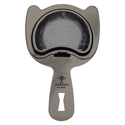 Barfly Fine Mesh Spring Strainer, Black - color: Black