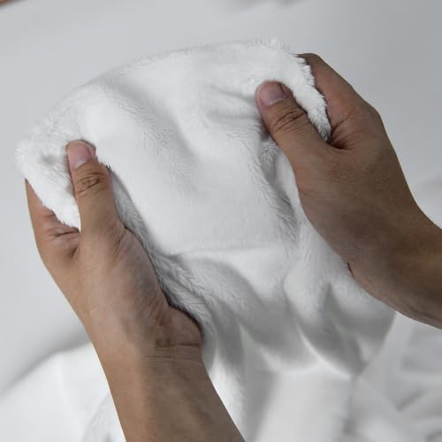 Surf turtle White Super Soft Minky Fabric by The Yard, 36"x60" - color: White