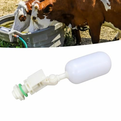 G1/2 Float Valve 2 Pieces, ABS Automatic Livestock Water Bowl Valve for Cattle Goat Sheep Pig Horse Water Trough,21x5x5cm(8.27x1.97x1.97in)