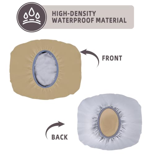 2-5 Gallon Horse Bucket Cover, Waterproof Horse Feed Bucket Cover, Lightweight and Easy to Use (Excluding Bucket, Khaki) - color: Khaki