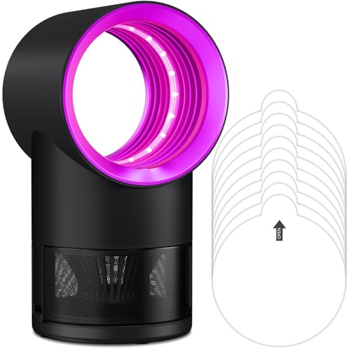 Fly Trap Indoor,Pink Gnat Traps House Indoor,Indoor Insect Trap with Timer | Fruit Fly Trap Indoors Suctions & Captures, 6/12Hr Timer, Kid & Pet Friendly, Low Noise, 10 Refills - color: Pink