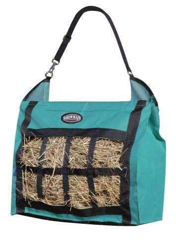 Showman Slow Feed Nylon Hay Tote - color: Teal