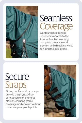 Equinavia Arktis Turnout Neck Cover 200g | 1200D - Deep Green - S - color: Deep Green, size: S