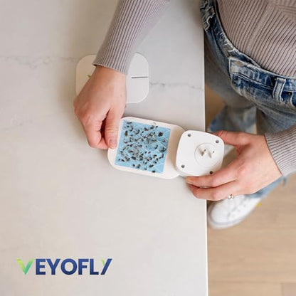 VEYOFLY Official Refill Fruit Fly Traps Indoor, Gnat Trap | 15-Pack - color: White, size: 15 Refills