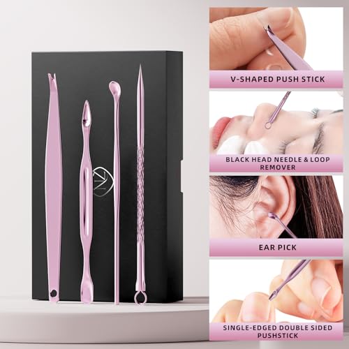 Manicure Set, Stainless Steel Nail Clipper Set with Travel Case | 12-Piece Set with Thicker Steel, Precision-ground Cutting Edges, and Smooth-finished Tools for Clean, Precise Trimming. - color: Rose Purple