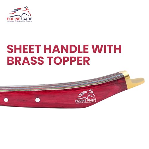 Equine Care Farrier Hoof Knife, Right-Handed, Brass Cap for Horse Shoeing - style: Right Handed