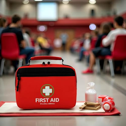 Handy Mini First Aid Kit Empty, First Aid Bag For Your Next Adventure, Emergency Kit For Home, Office, Vehicle, First Aid Supplies Organizer Bag For Travel Outing (Basic Edition)