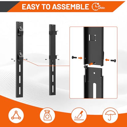 Weed Eater Rack for Trailer, 2 Place Heavy Duty Rust-Proof Weedeater Racks, Trimmer Rack for Open Trailer Truck with Combination Locks - color: 2 Place