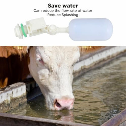 G1/2 Float Valve 2 Pieces, ABS Automatic Livestock Water Bowl Valve for Cattle Goat Sheep Pig Horse Water Trough,21x5x5cm(8.27x1.97x1.97in)