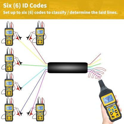 Cable Tester Wire Tracker, Underground Cable Locator - color: Black, Yellow