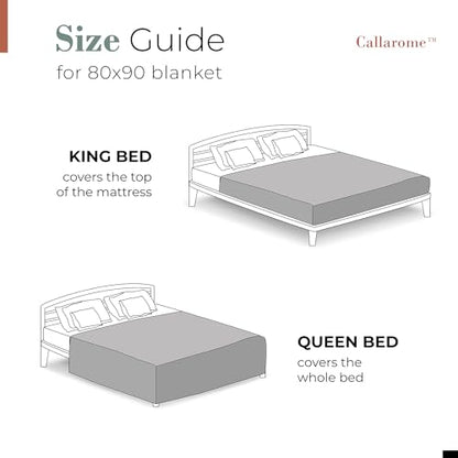 Callarome Waterproof Blanket for Bed & Couch Protection, Brown, 80"x90" - color: Grizzly Brown / Caramel Cappuccino, size: 80x90 inch