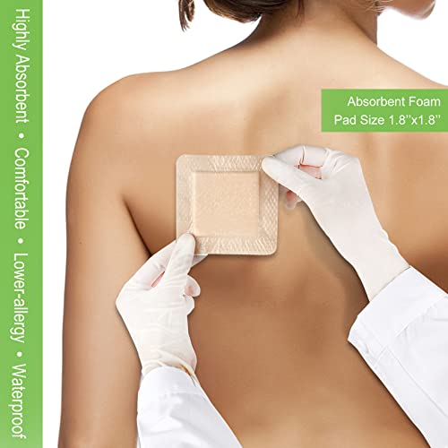 NeuHeils Silicone Foam Dressing with Border 3"x3", 10 Pack for Bed Sores - size: 3''x3'' (Pack of 10)