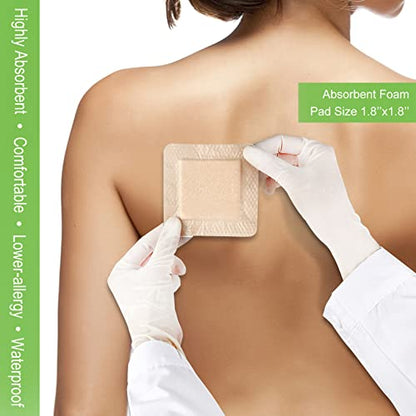 NeuHeils Silicone Foam Dressing with Border 3"x3", 10 Pack for Bed Sores - size: 3''x3'' (Pack of 10)