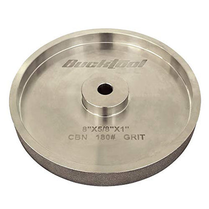 BUCKTOOL 180 Grit 8-Inch CBN Grinding Wheel, 1-Inch Wide, 5/8-Inch Arbor - style: 180Grit, 1" Wide