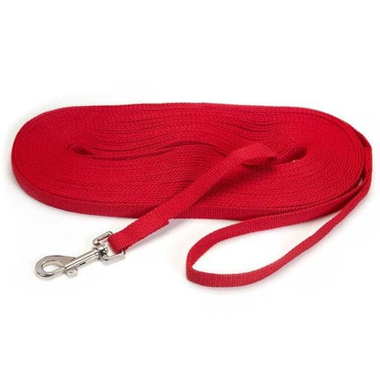 Guardian Gear Cotton Web Dog Training Lead 15'x5/8", Red - color: Red, size: 15-Feet