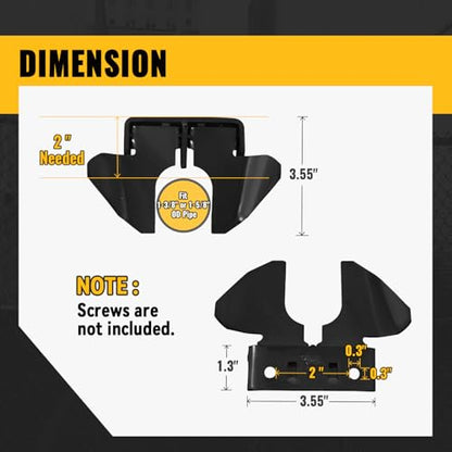 VIVIDA Black Butterfly Gate Latch, 1-3/8" to 1-5/8" Wall Mount Latch, 1 PCS - color: Black, 1 Pack