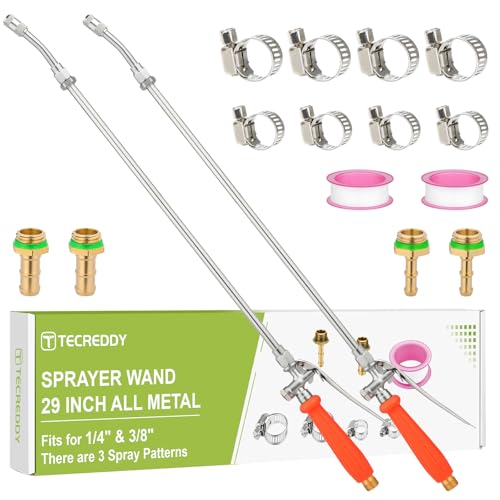 Sprayer Wand Replacement, 2 Pack 29 Inch All Metal Pump Spray Wand - color: 29 Inches Pump Sprayer Wand x 2PCS - Orange Handle