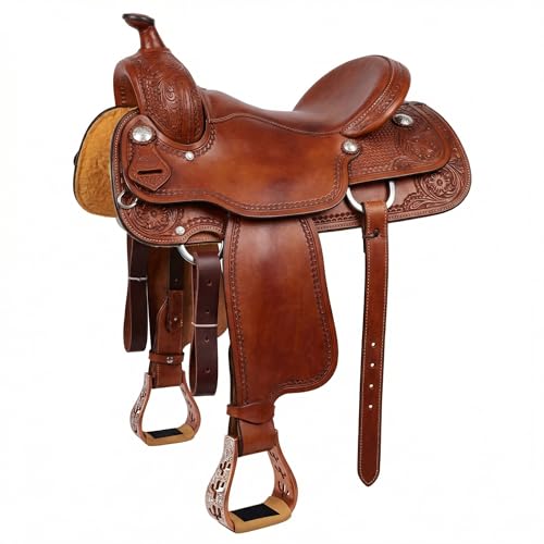 CHALLENGER Horse Western 5" Slanted Offset Angled Cactus Engraved Aluminum Show Stirrups 51243 - color: Bronze Cactus