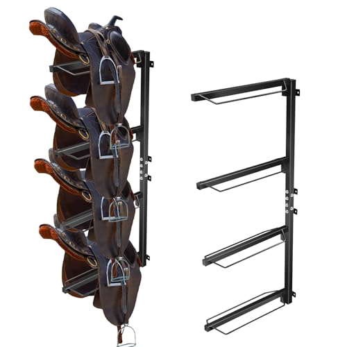 4 Tier Saddle Rack Wall Mount,Horse Saddle Storage Rack