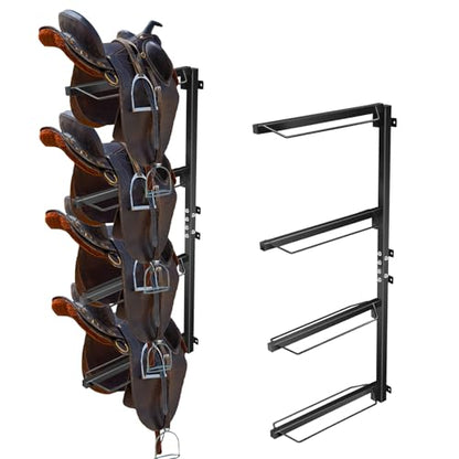 4 Tier Saddle Rack Wall Mount,Horse Saddle Storage Rack