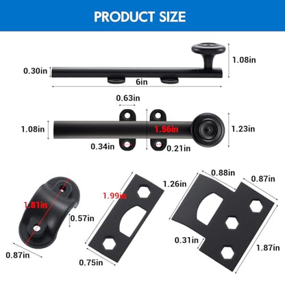 HOME MASTER HARDWARE 6 Inch Dutch Door Bolt and Latch, 1 Pack Oil Rubbed Bronze Slide Bolt Lock for Interior Dutch Doors, Barn Doors, Wooden Fence, Patio Doors