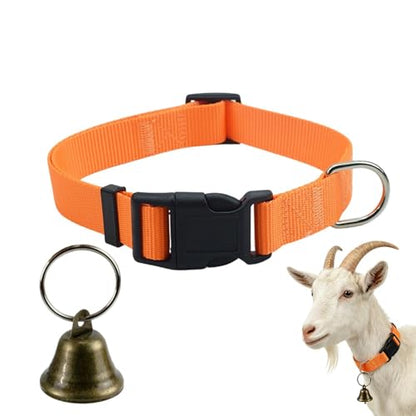 Collar for Goat Adjustable Sheep Positioning | Farm Animal Collar for Animal Lovers Breeders Farmers Ranchers Shepherd Ranch Farm Barn Backyard Open Range - color: Orange