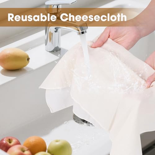 5 PCS Cheese Cloths, 36x36 Inch Cheesecloth Reusable Unbleached, Cheese Cloths for Straining, Cheese Making,Juicing,Baking & Cooking. - size: 36x36in