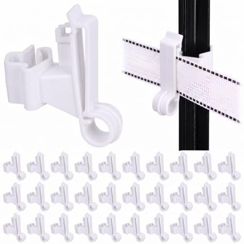 Pangda 60 Pack T Post Insulators Electric Fence for Farm Polytape, White - color: White