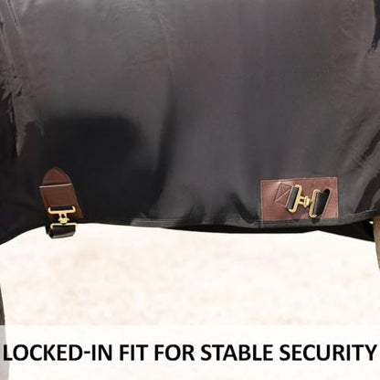 Schneiders V-Free Wither Relief Nylon Horse Stable Sheet with Attached Faceless Slicker | Full Body Coverage for Sleek Coats & Stress-Free Grooming | Adjustable Comfort Fit - size: Horse Size 72