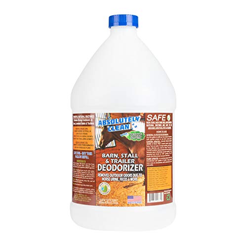 Absolutely Clean Barn, Stall, or Horse Trailer Deodorizer, Natural-Based Cleaning Spray (128oz) - size: 128oz