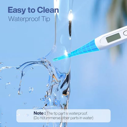 Boncare 10 Seconds Oral Thermometer for Adults and Kids, Light Blue - color: Light blue