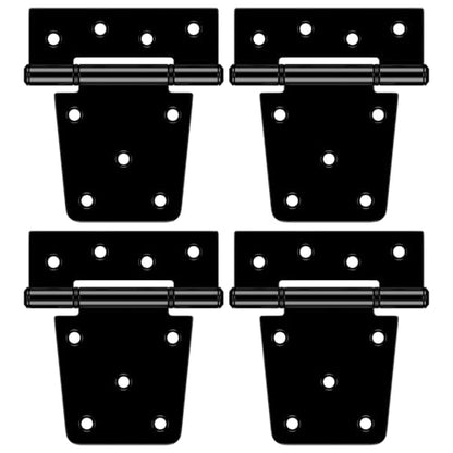 3.5 Inch Heavy Duty Gate Hinges, Extra Thick Black Shed Barn Door Hinges for Wooden Fences, Yard Gate, Vinyl Fence Gate, Garage, Gate Door Hinges for Indoor Outdoor(4 Pack)