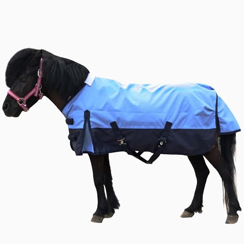 LEAFOREST 1200 Denier Waterproof Mini Shetland Rug Pony Rug Foal Rug Turnout Rug (no Filling) Blue Navy 51IN - color: Blue Navy, size: 51IN
