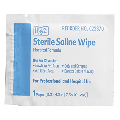 Hygea Saline Wipe 4 x 6" C22370, 1 Pack 24 Wipes