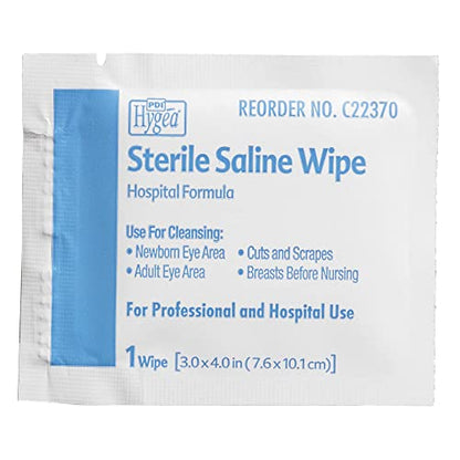 Hygea Saline Wipe 4 x 6" C22370, 1 Pack 24 Wipes