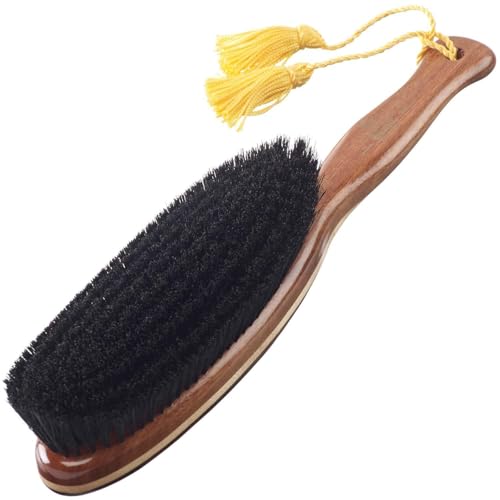 KENT CR8 Clothes Brush, 100% Natural Black Boar Bristle Lint Remover for Cashmere, Wool, and Silk for Keeping Fabrics Free from Fibres, Fluff and Pet Hair. Luxury Three Veneered Woods. Made in England - style: CR8