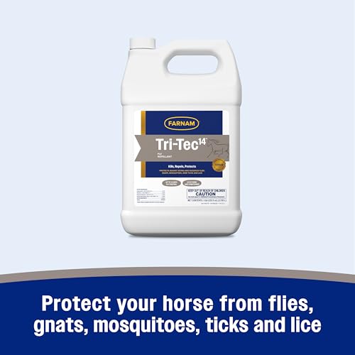 Farnam Tri-Tec 14 Fly Spray for Horses, Protects for Up to 14 Days, 128 oz - size: 128 Fl Oz (Pack of 1)