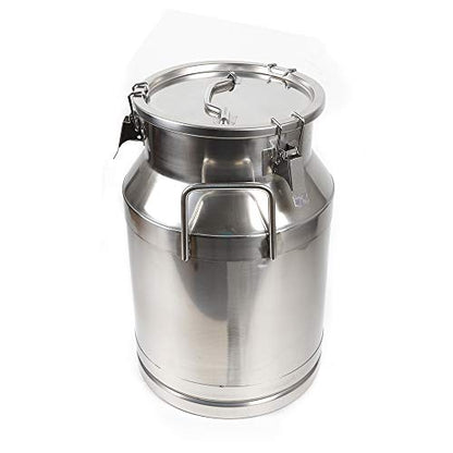0.04 inch Thickened Stainless Steel Milk Can Large Liquid Container Storage,Stainless Steel Milk Bucket With Sealing Lid and Carry Handle,for Wine, Oil Storage Transport (30L/8 Gal) - size: 30L/8 Gal