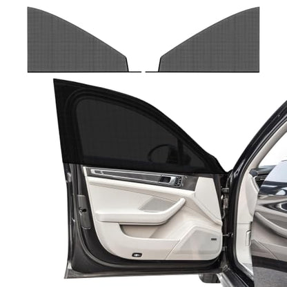 Car Window Shades, UV Protection Vehicle Front Rear Side Mesh Sunshade Curtains, Breathable Heat Block Window Screen Cover Fits for Most Cars, Car Accessories (Car Front, 2 PCS) - color: Car Front 2 PCS