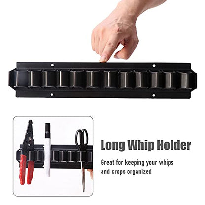 Horse Whip Crop Holder Rack Wall mounted Bracket Hanger,Holds up to 12PCS