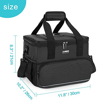 Trunab Insulated Medical Bag with Dividers, Medicine Pouch, Black - color: Black, size: Large