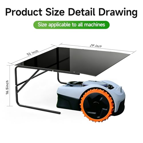 Robot Mower Garage, Rainproof UV-Proof Shelter for All Mowers（Large-Size） - color: black
