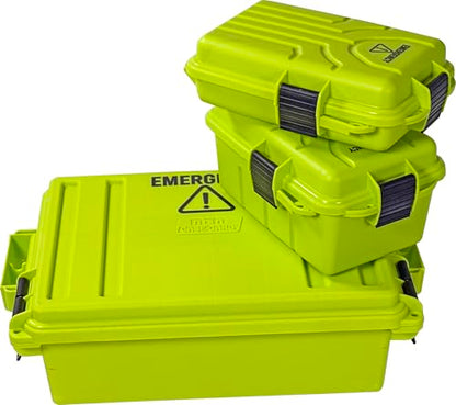 MTM Emergency Box Storage Case for Emergency Kits, First Aid, Survival Gear, Tools & Home Supplies, Emergency Essentials, Water Resistant O-Ring, Lockable & Durable, Made in USA - style: EB3
